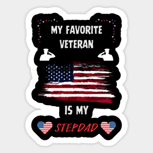 veteran stepdad Sticker